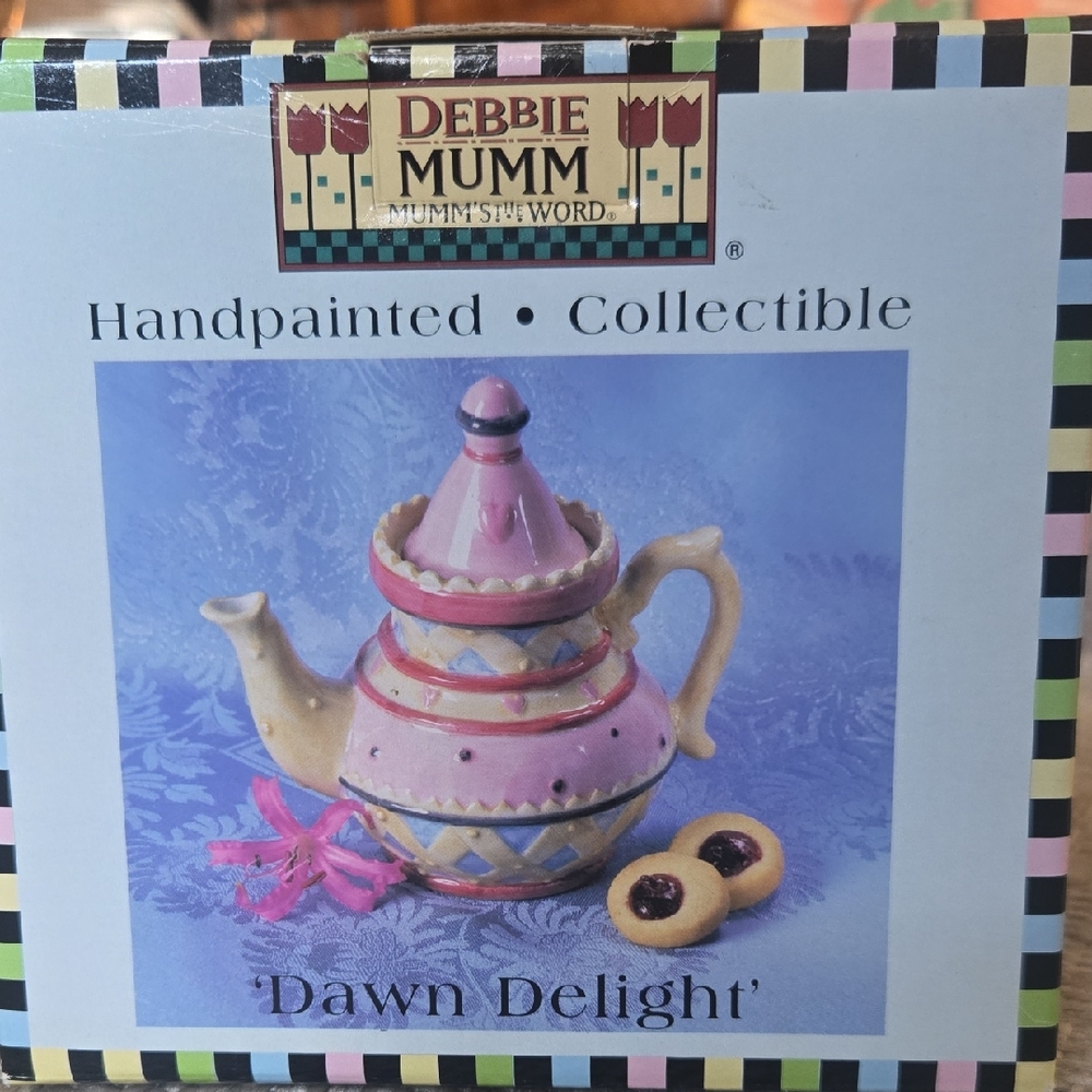 Debbie Mumm Sakura China Dawn Delight Mini Teapot New